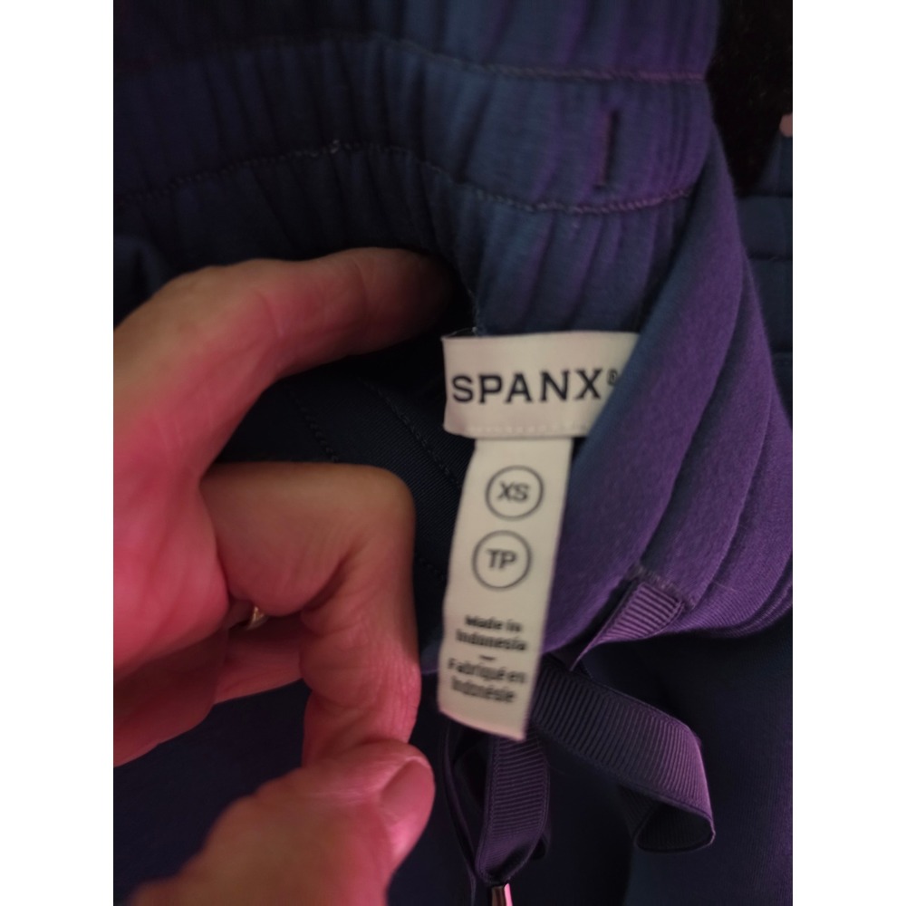 Spanx AirEssentials Tapered Pants Blue Drawstring Joggers XS - Picture 3 of 4